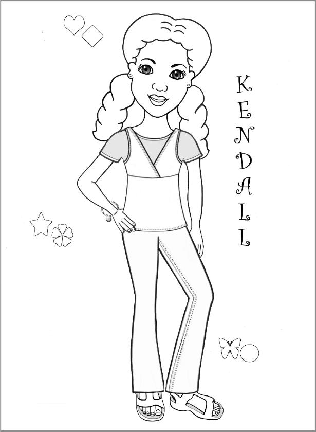 Free Coloring Page - Charmz Girl: Kendall