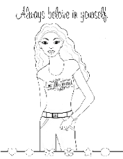 Coloring Pages for African American girls-Charmz Girl: Lauryn